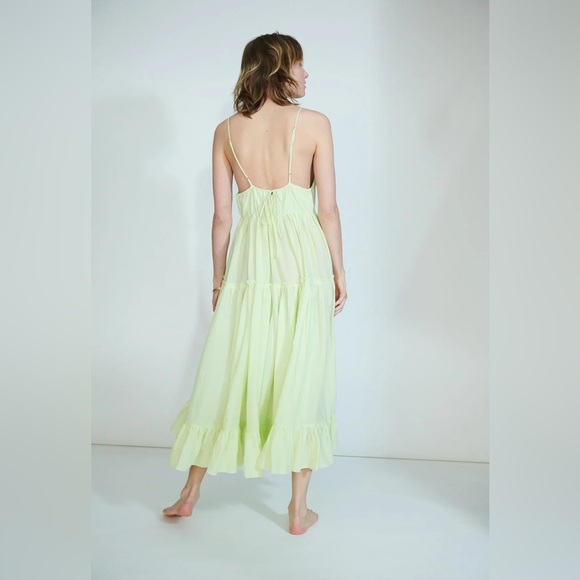 Loup Charmount Cariño Midi Sundress in Salmon Pink - Picture 11 of 11